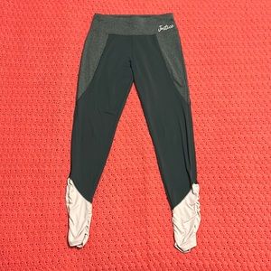 Grey Leggings w/ Pink Ruching